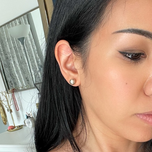 Silver Stud Earrings - Picture 3 of 3